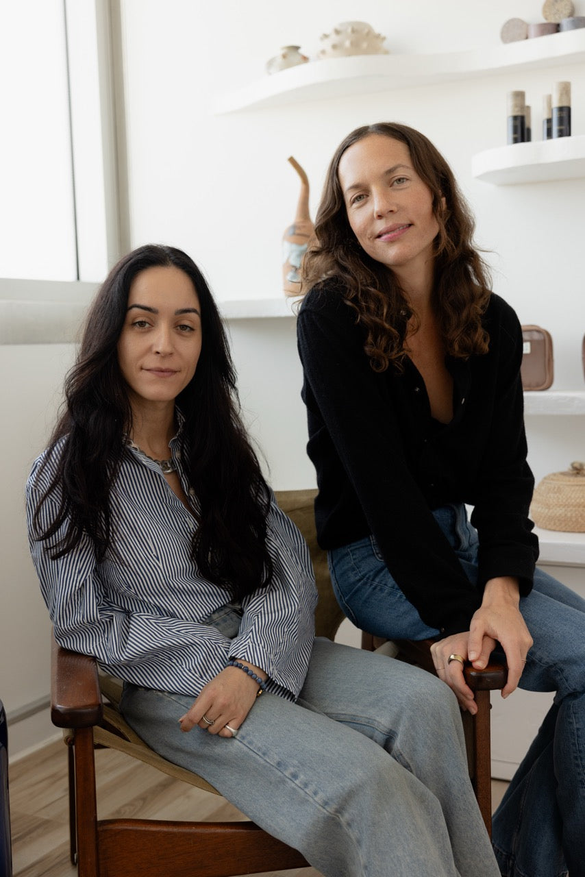 Founders Ariana Dedianko and Caroline De Sousa in the Skin Lab
